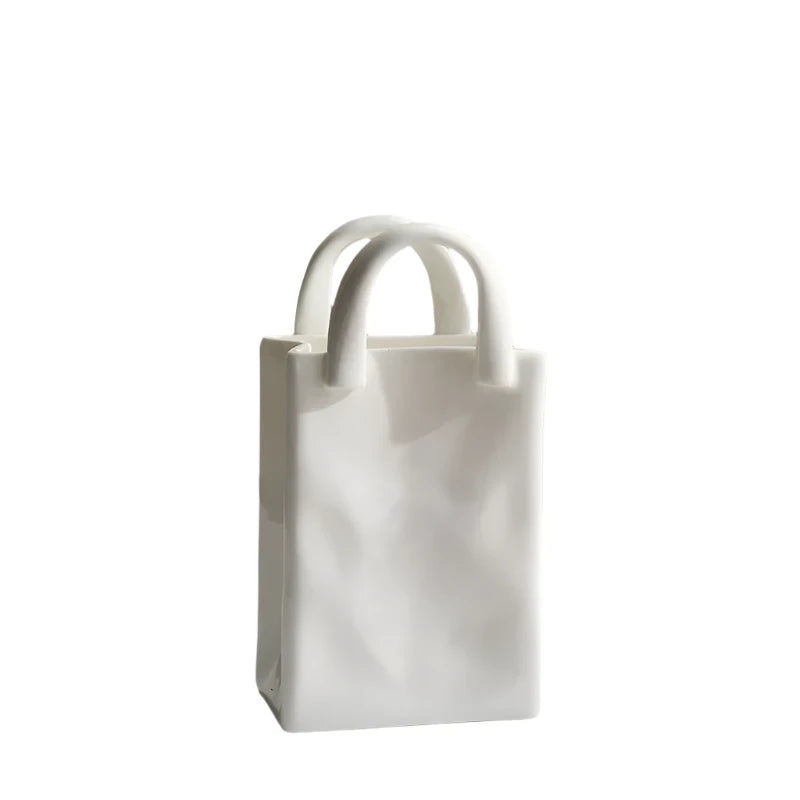 StyleTote - Moderne Keramische Handtas Vaas voor Tafeldecoratie
