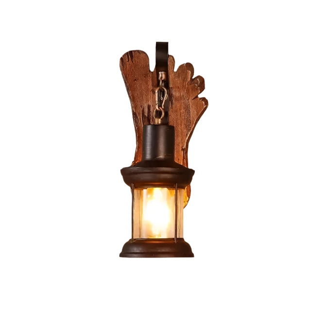 Sculptura - Retro Houten Wandlamp