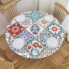 Zennova – Mandala Boho Rond Tafelkleed met Elastische Rand