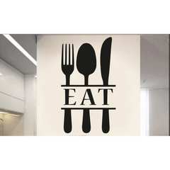 Bistro Feast - Muursticker Set met Bestek voor Keuken Decor