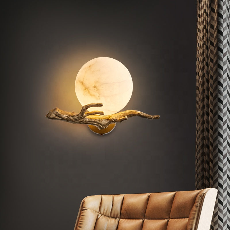 LumiMarmer - Wandlamp met Modern Marmerontwerp