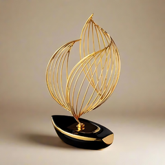 Nautique - Electroplated Porseleinen Zeilbootmodel