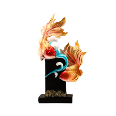 AquaAura - Handcrafted Koi Resin Sculpture for Prosperity and Tranquility