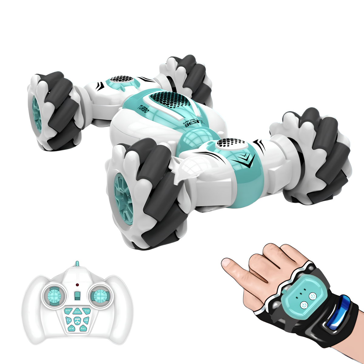 FlipRider - Handgestuurde Stuntauto met 360° Rotatie en LED Licht