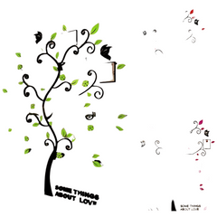 Karmozijn Tak - Moderne Muurdecoratie met Rode Bladeren