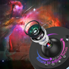 CosmosGlow - 12-in-1 Galaxy Star Projector Lamp