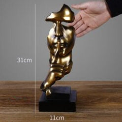 Luxor - Modern Gouden Abstract Beeld voor Elegante Interieurs