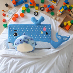 BlueNest - Blauw Kussen & Knuffelset voor Kinderen