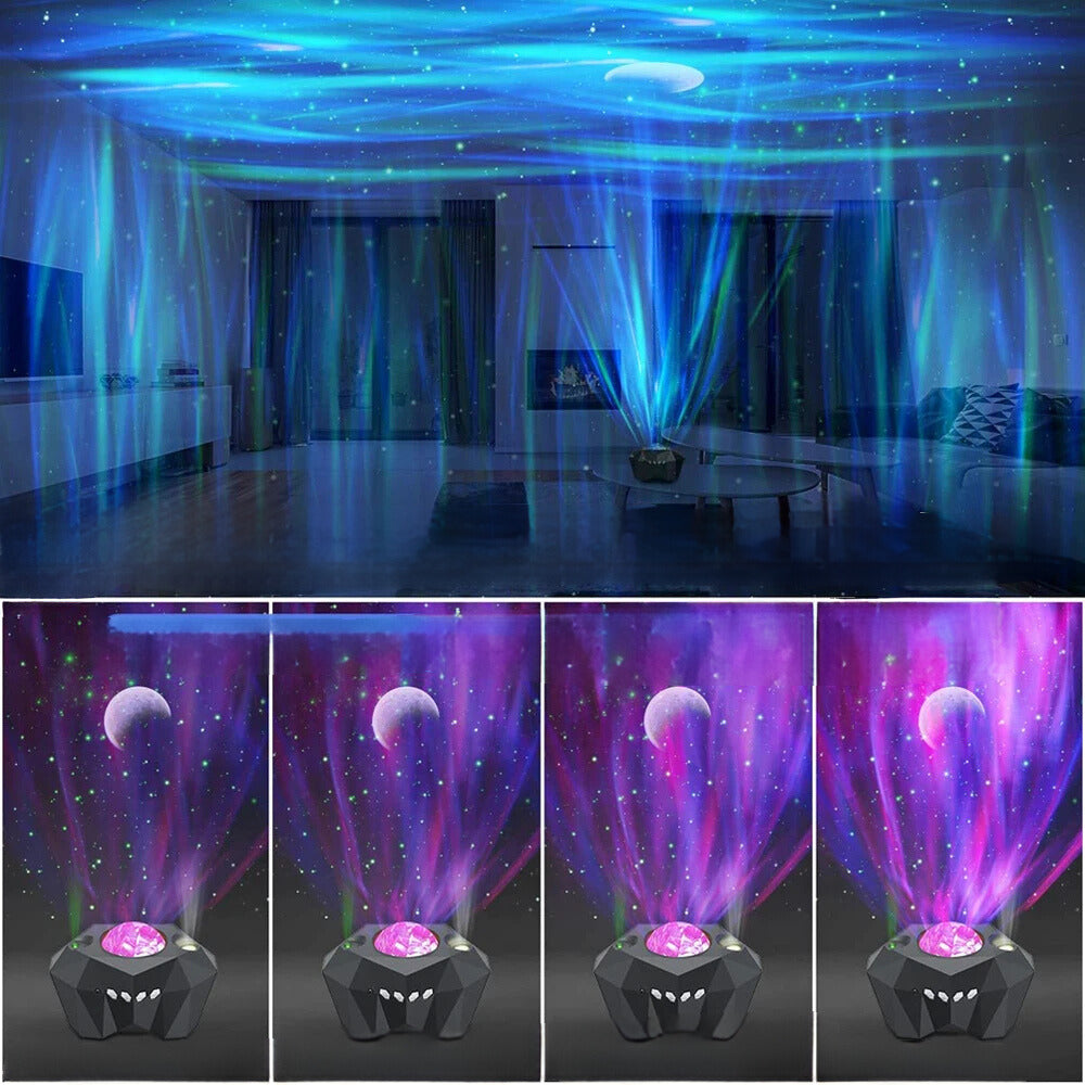 LunarGlow - Aurora Galaxy Maanprojector met Bluetooth-luidspreker