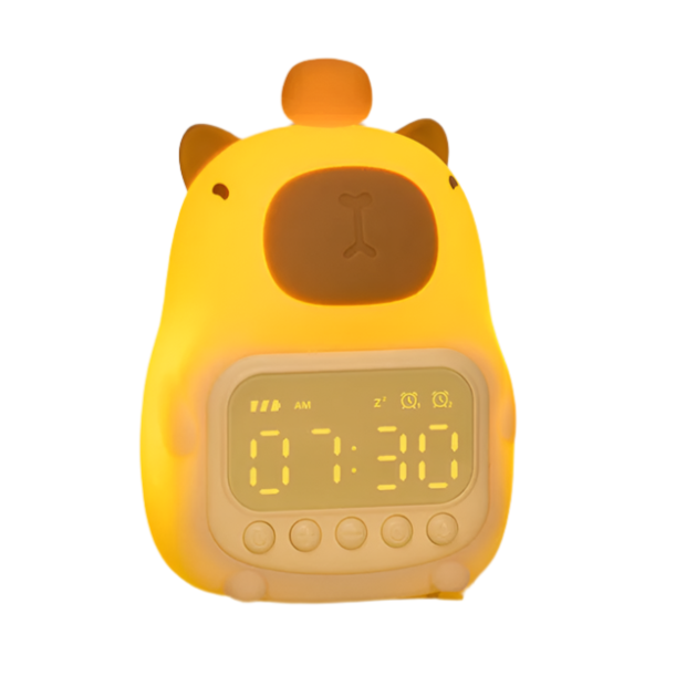 CapyTime - Schattige Capybara Wekker Nachtlamp LED
