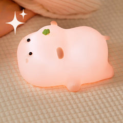 HippoGlow - Roze Nijlpaard LED Nachtlamp