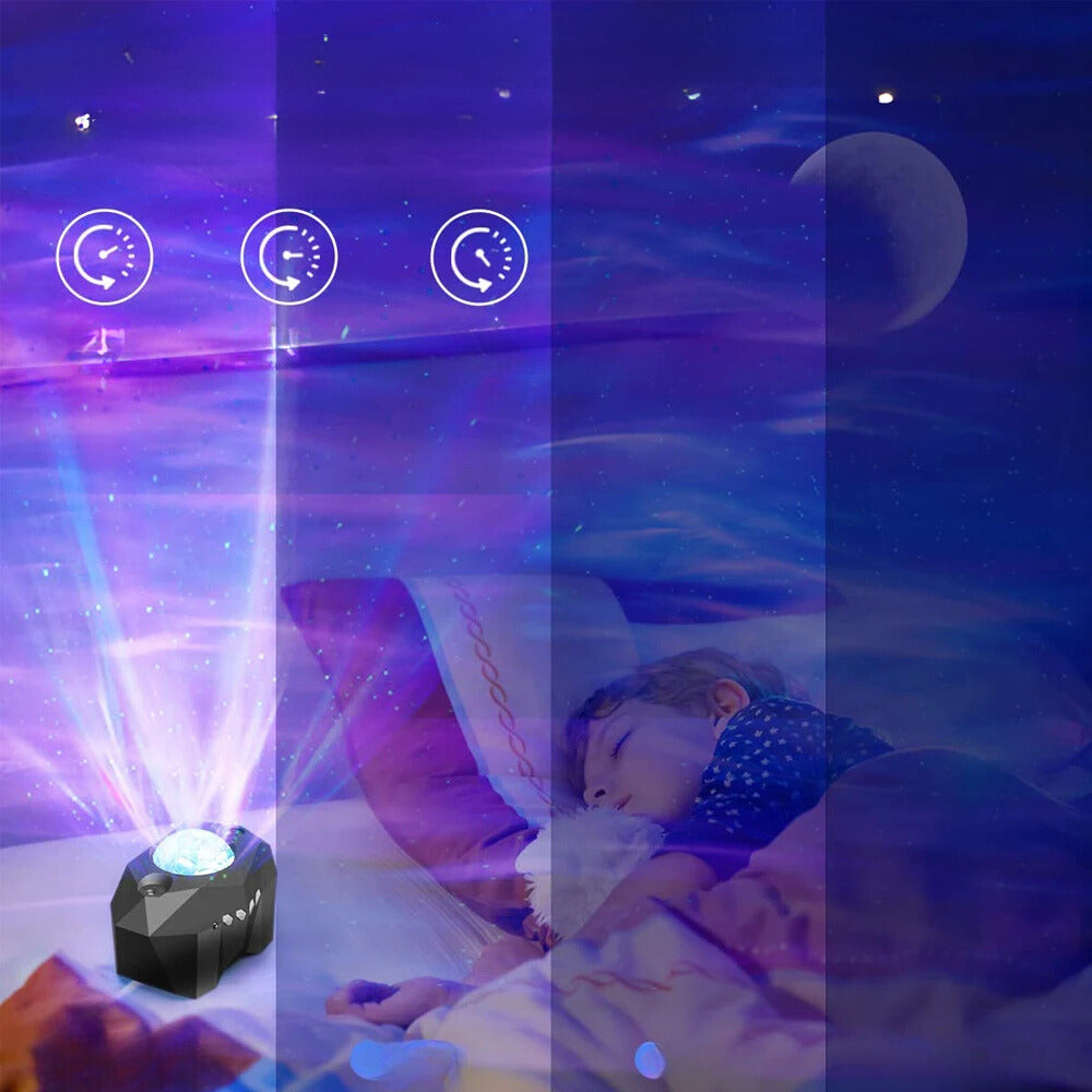 LunarGlow - Aurora Galaxy Maanprojector met Bluetooth-luidspreker