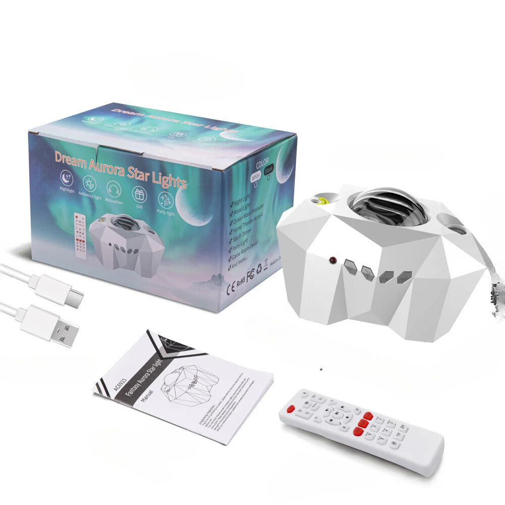 LunarGlow - Aurora Galaxy Maanprojector met Bluetooth-luidspreker