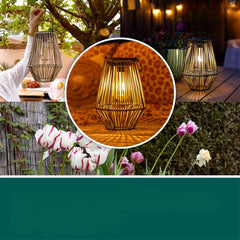 Solaris - Zonne-energie Rattan Tafellamp