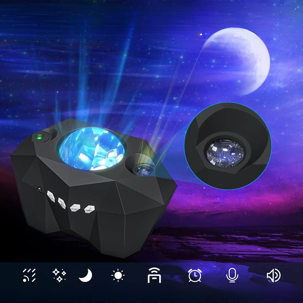 LunarGlow - Aurora Galaxy Maanprojector met Bluetooth-luidspreker