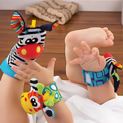 RattleJoy – Hand- en Voetrammelaar Sokken voor Baby’s (set van 4)