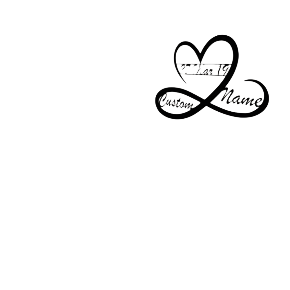 Eindeloze Liefde - Aangepaste Metalen Muurkunst met Hart