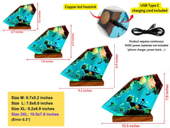 OceanGlow - Artistic Resin Lamp with Underwater Scene