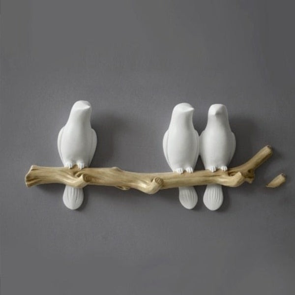 Aviary Elegance - 3D Vogels Wandhaak Decor