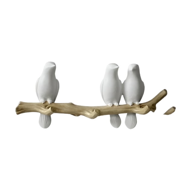 Aviary Elegance - 3D Vogels Wandhaak Decor