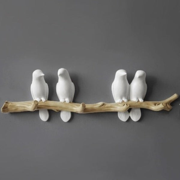 Aviary Elegance - 3D Vogels Wandhaak Decor