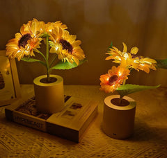 GlowPetal – Draadloze LED Zonnebloem Lamp