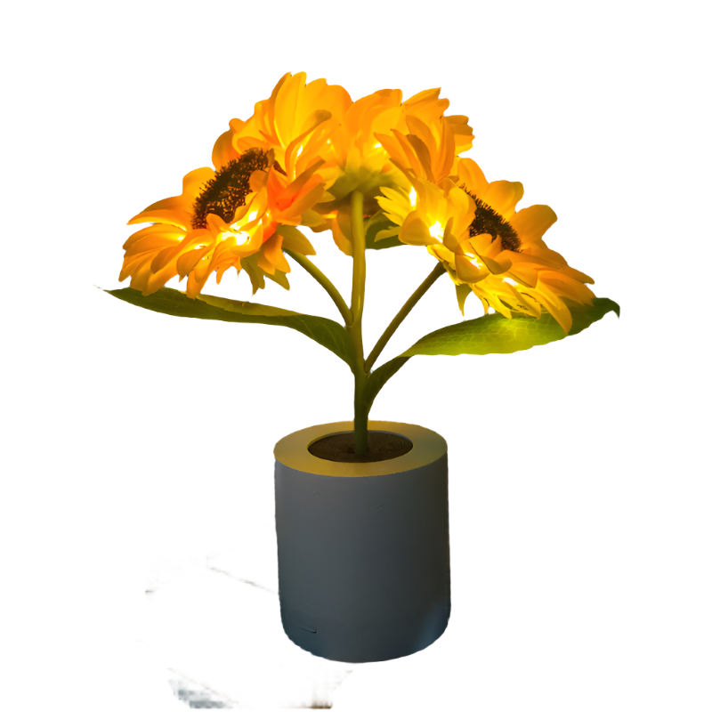 GlowPetal – Draadloze LED Zonnebloem Lamp