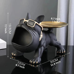 Bulldog Buff - Decoratieve Opbergtray van Hars