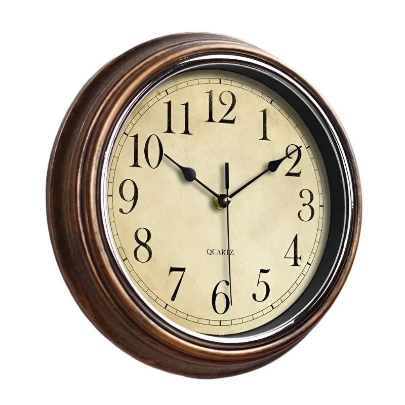 Timberdial – Houten Wandklok Zonder Getik voor Thuis of Kantoor