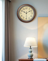 Timberdial – Houten Wandklok Zonder Getik voor Thuis of Kantoor