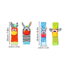 RattleJoy – Hand- en Voetrammelaar Sokken voor Baby’s (set van 4)