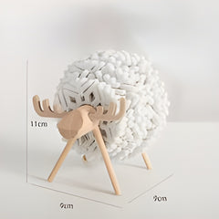 Wollige Speelsheid - Rustieke Decoratieve Schapen Set