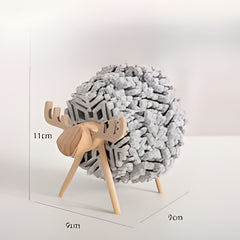 Wollige Speelsheid - Rustieke Decoratieve Schapen Set