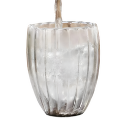 Cristallo - Geribbelde Glas zonder Handvat