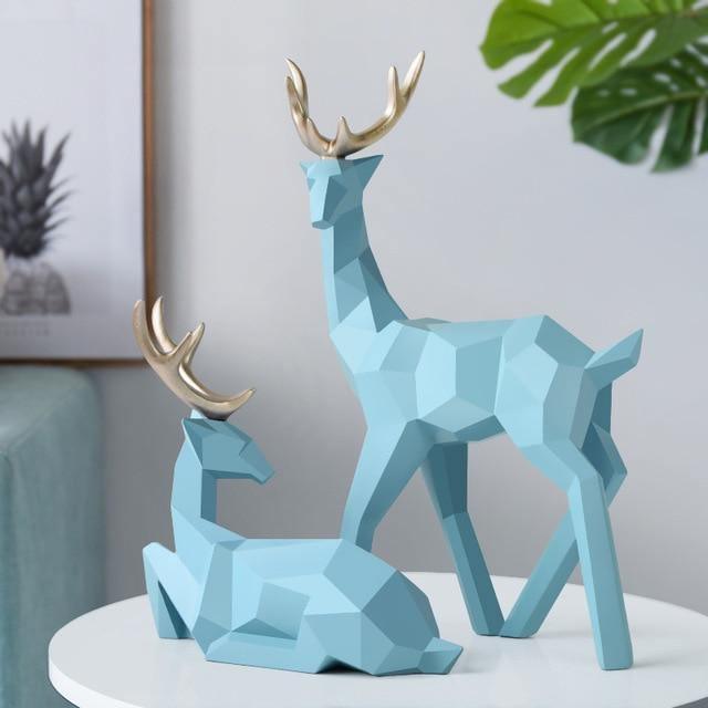 Nordic Elegance - Rendier Sculptuur Set van 2