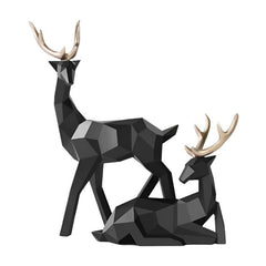 Nordic Elegance - Rendier Sculptuur Set van 2