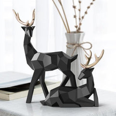Nordic Elegance - Rendier Sculptuur Set van 2
