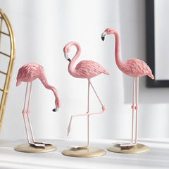 Tropische Plezier - Charmante Flamingo Beeldjes