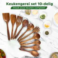 Woodnest – 10-delige Teakhouten Keukenset