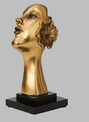 Sculptura - Gouden Sculptuur Gezicht voor Elegante Interieurs