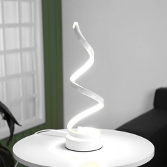 Illumina - Witte Spiraallamp voor Modern Interieur