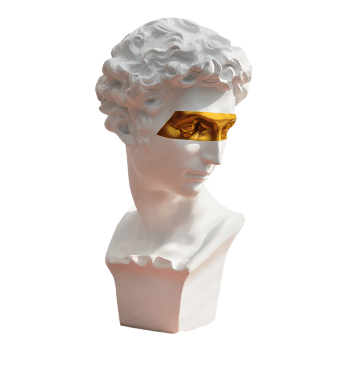 Golden Aura - Gouden Oogmasker David Bust Status